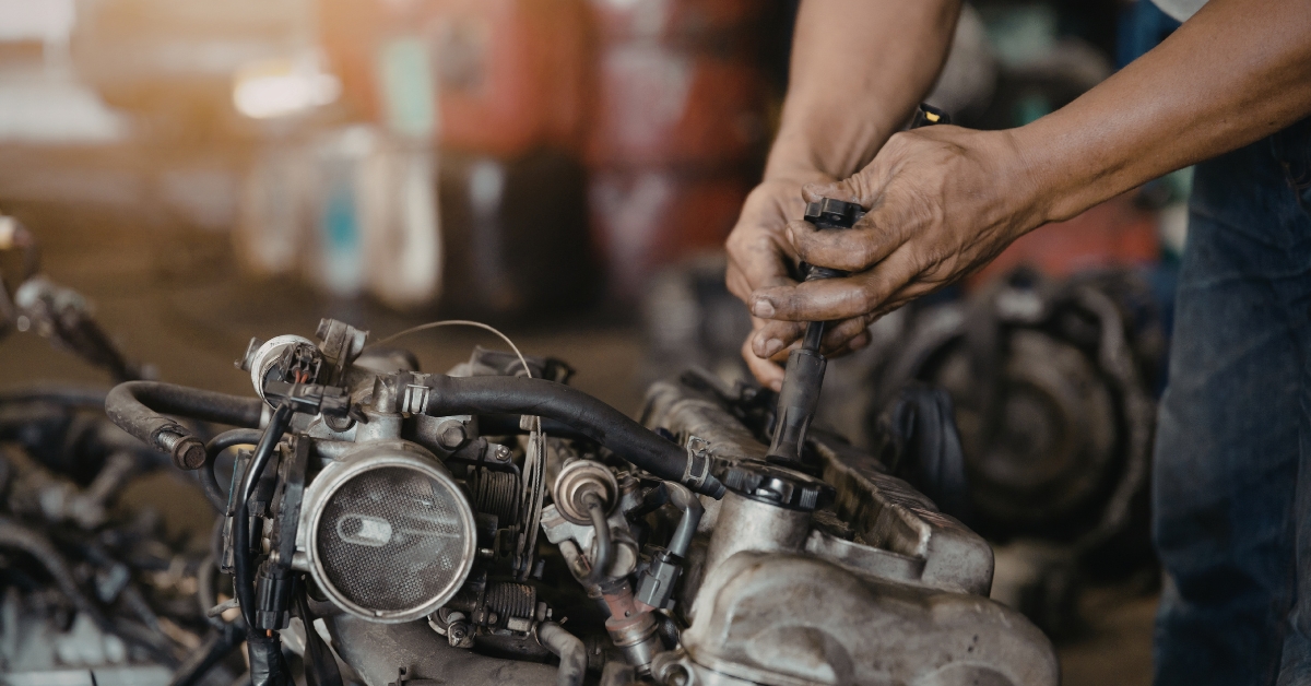 Man working on an Engine
